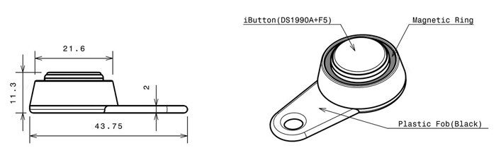 Durable RW1990 Data Carrier for Driver Identification