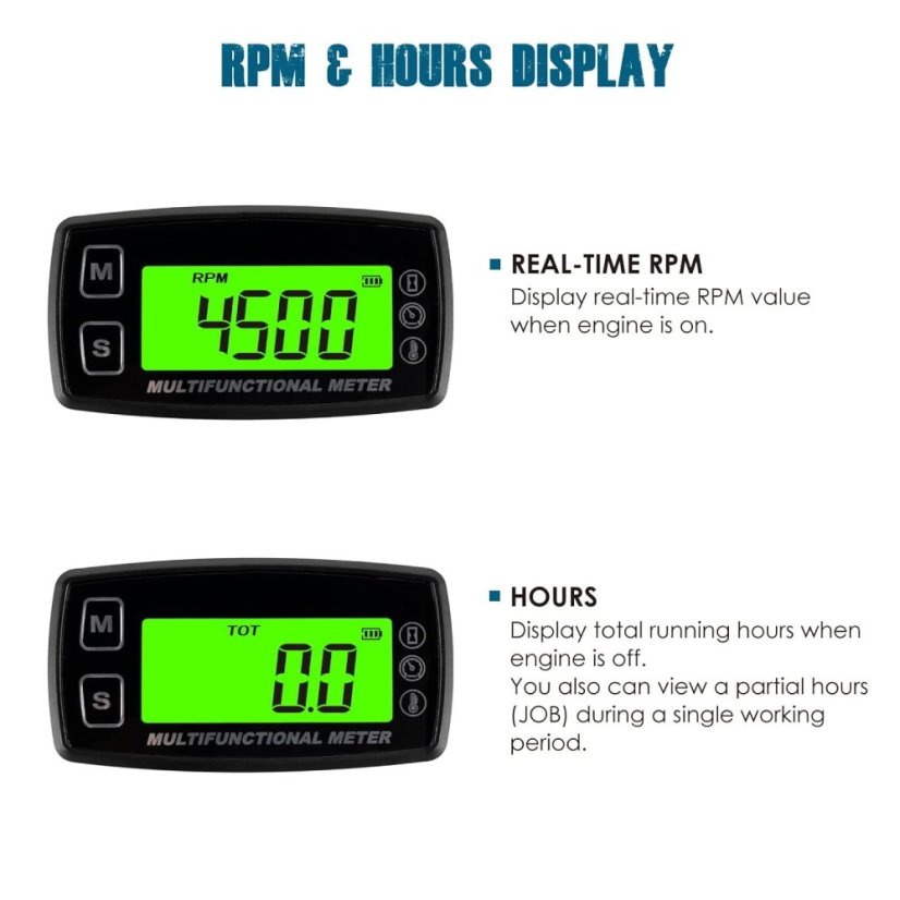 RL-HM035T Multifunkční Měřič Otáček a Hodin