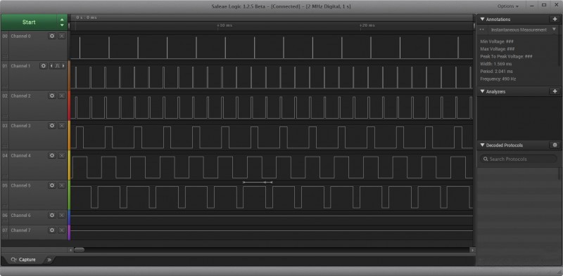 SL-USB8CH 8-channel USB Logic Analyzer and Oscilloscope - 24MHz