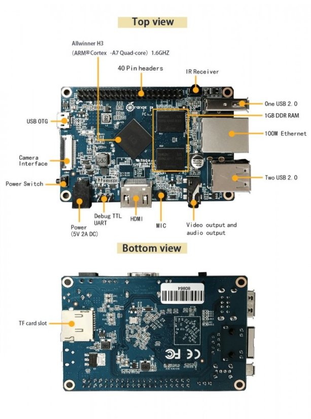Orange Pi PC H3 1.6GHz Quad-core s 1GB RAM