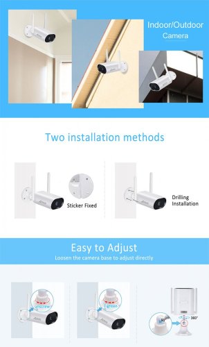 AR-D6008 4kanálový IP 3MP WiFi kamerový set