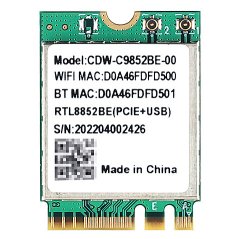 RTL8852BE M.2 NGFF WiFi6 Card