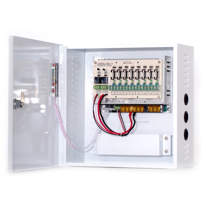 RGB-1210B-09F Switching Power Supply 12V DC 9 Ports 10A