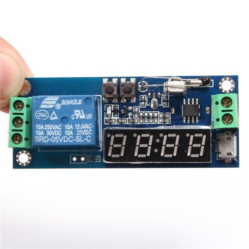 ICSE002A Programovatelný Časovač s Relé a Zpožděním 7-18V