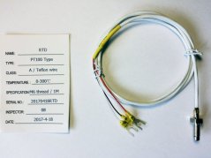 RTD PT100 Temperature Sensor - 1m M6 with Thread and Teflon Cable