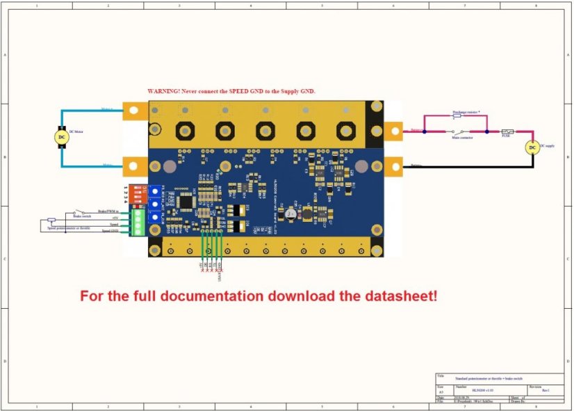 HL50200 10V-50V 200A PWM regulátor otáček pro DC motory