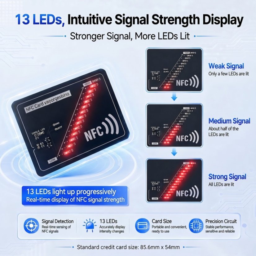 NFC Signal Strength Test Card 13.56MHz – Passive NFC Field Tester