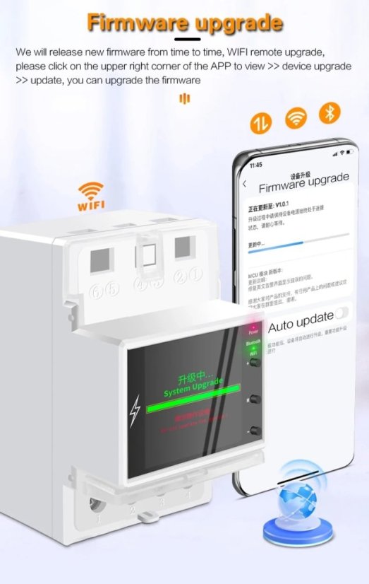 Smart WiFi Electricity Meter AC 220V 100A AT4P