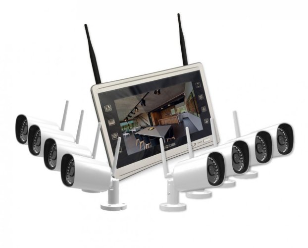 RGB-WBK820-D1/JWT 8CH IP 11" LCD Bezdrátový Kamerový Systém - NVR Wifi Kit s 8x 1080p IP Kamerami