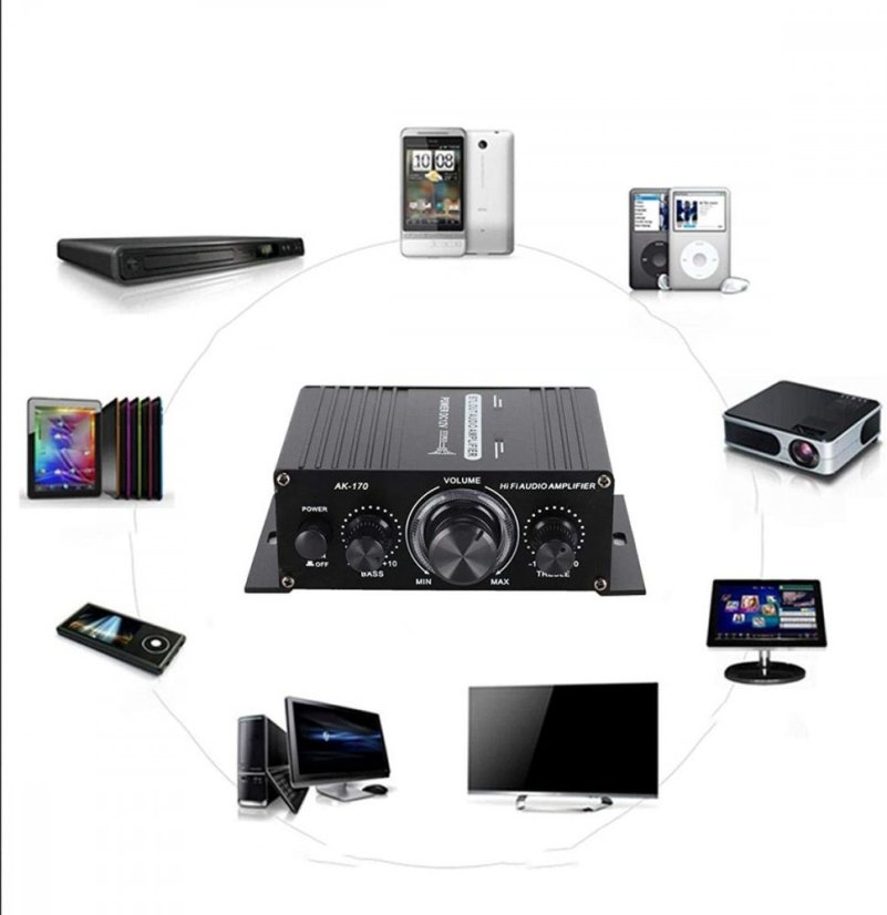 AK170 Hi-Fi Zesilovač 2x20W