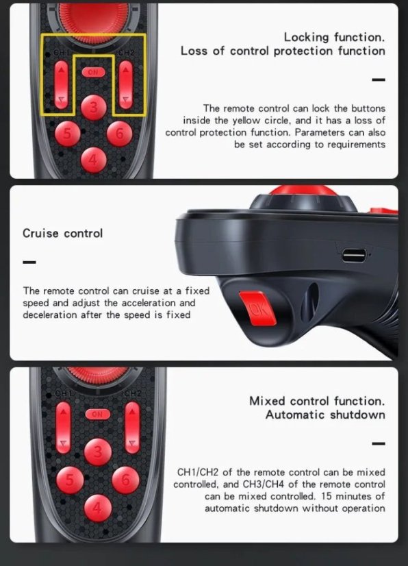 HotRC DS-600 6-channel transmitter 2.4GHz FHSS