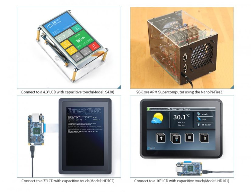 NanoPi Fire3 Development Board S5P6818 with 1GB DDR3 RAM