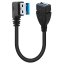 USB 3.0 prodlužovací kabel, samec-samice, zahnutý