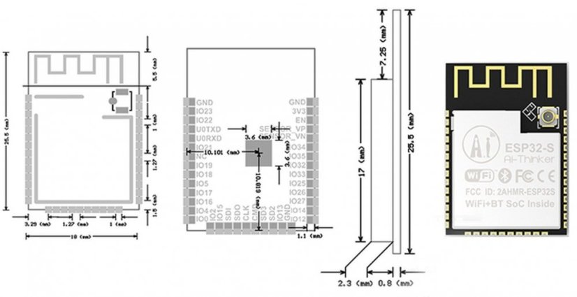 ESP-32S WiFi-BT-BLE MCU modul