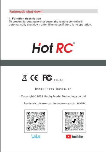 HotRC DS4A - 4kanálový 2,4GHz dálkový ovladač