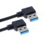 USB 3.0 prodlužovací kabel, zahnutý, samec-samec