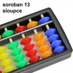 Japonské počítadlo Soroban s 13 sloupci pro děti