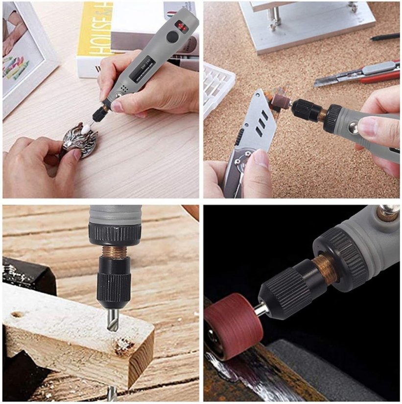 DM-240 Mini Bruska s Dobíjením a Rychlostí až 15000 ot./min