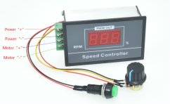QA-26S 6-60V 30A DC PWM LCD regulátor oteček pro motory