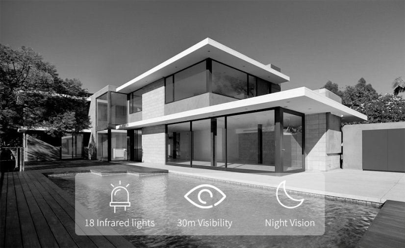 T01-H20W otočná 3MP HD WiFi IP P2P bullet kamera pro venkovní použití