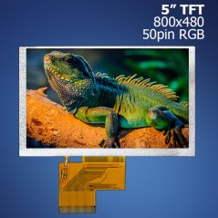 5" TFT displej, 800x480, RGB, 50pin