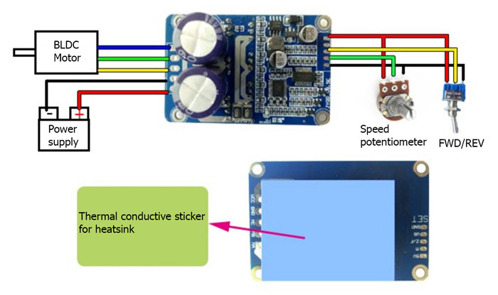 JYQD-V8.5E BLDC PWM Motor Controller 18V-50V 15A