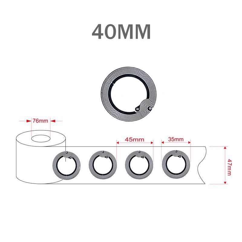 Round NFC Sticker Inlay Tag, NTAG213