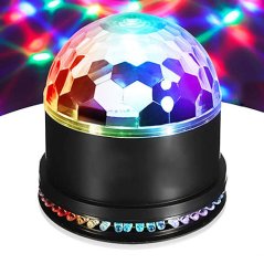 ES-01 RGB LED Křišťálová Koule - Otočné Disco Světlo