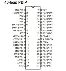 Mikroprocesor AT89S52-24PU DIP40 8051 s 40 vývodmi