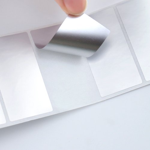 Z401 samolepicí štítky pro TTR, stříbrné 50x90-150