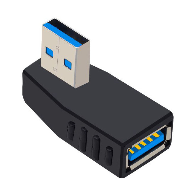 Rohový USB 3.0 adaptér - L tvar, MALE - FEMALE