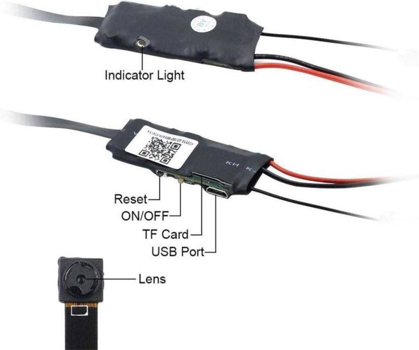 V88 WiFi Full HD kamerový modul s baterií - Skrytá kamera