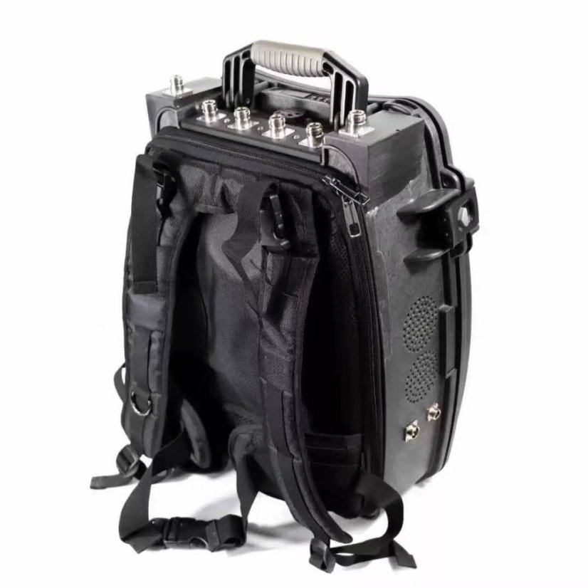 Výkonný rušič dronů do batohu, 3-8 pásem, 400W, dosah 500m