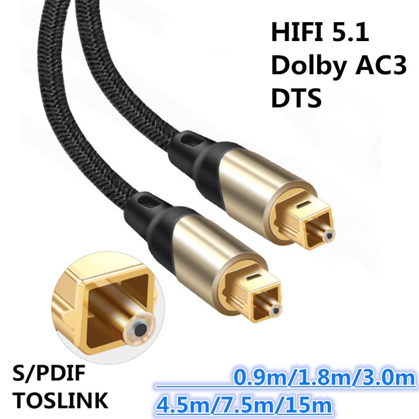 Ce-link 2751 Toslink SPDIF kabel - Metal - Délka: 1m