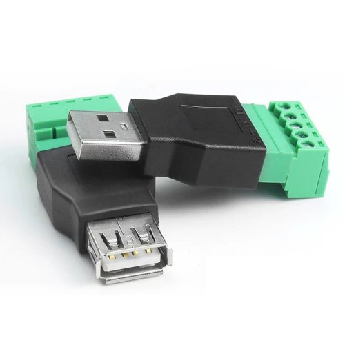 USB A na svorkovnici 5pin, šroubová svorka, adapter