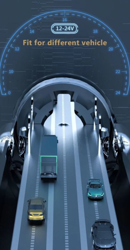 GC19 QP 100W auto nabíječka s USB-C PD a USB-A QC3.0