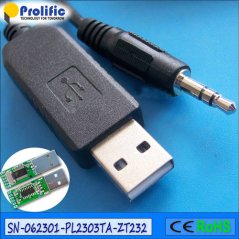 USB na RS232 EX LINK PORT kábel Prolific PL2303TA s jackom
