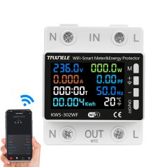 Tuya WiFi 8v1 elektroměr 170-270V/63A
