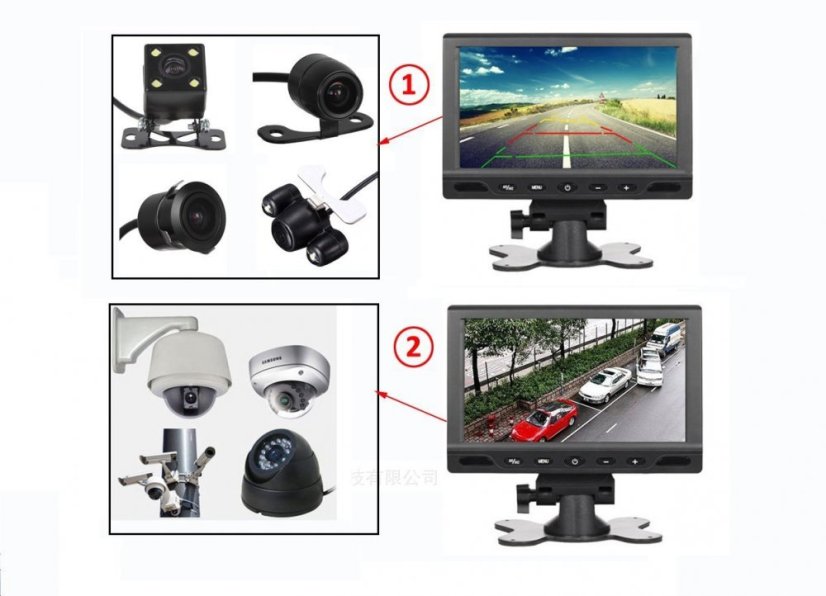 RGB-MD7M5 7" MP5 monitor do auta s multimediálním přehrávačem