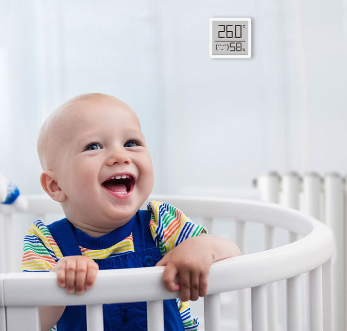 Deli 8845 Domácí mini teploměr a vlhkoměr 2v1