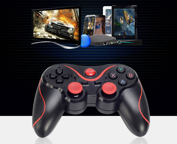 A8 Bluetooth Gamepad s Držákem pro Mobilní Telefony - Barva: Bílá