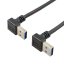USB 3.0 prodlužovací kabel, zahnutý, samec-samec