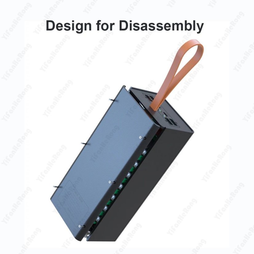 D21-PD Powerbanka pro 21× 18650 baterií s 9 LED (bez baterií)