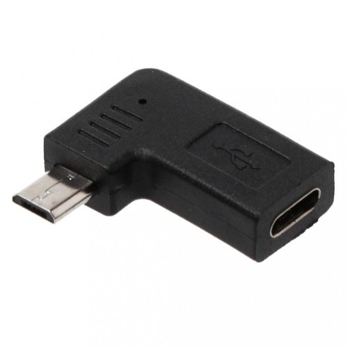 UC-213-RI USB-C F na micro USB M s letmým 90° konektorem