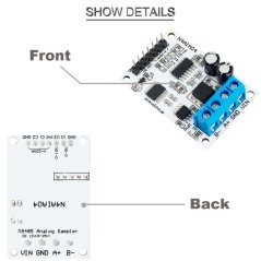 N4AIA04 DC 12V 4-20mA 0-5V 0-10V Modul pro Akvizici Napěťových Signálů RS485 Modbus RTU