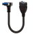 USB 3.0 prodlužovací kabel, samec-samice, zahnutý