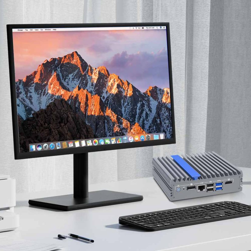 IEXP-304 Industrial PC, Intel N100, 4× 2.5G LAN, Fanless, Compact