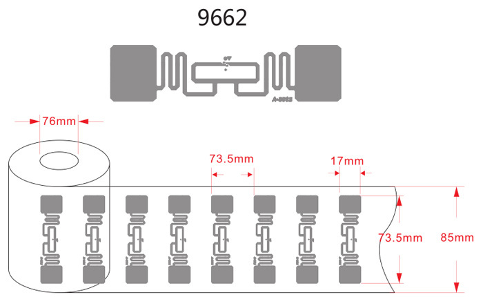 RAIN UHF RFID 915MHZ H3 ISO 18000-6C Tag