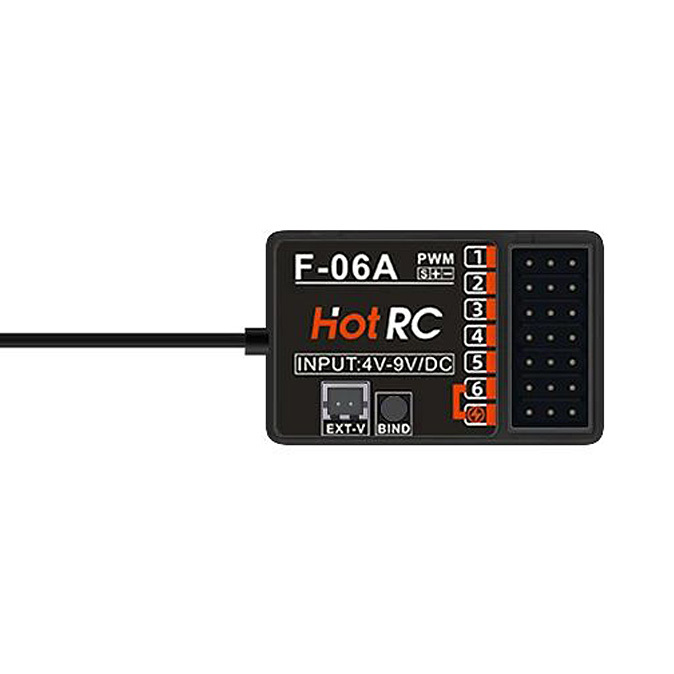 HotRC RC přijímač – Různé kanály - Model:  F-04A