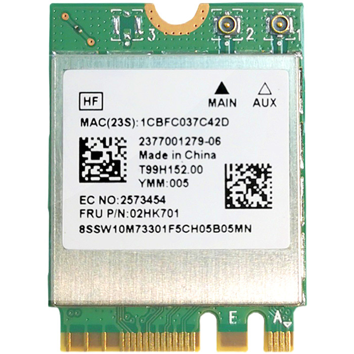 Realtek RTL8822CE M.2 NGFF síťová karta s Bluetooth 5.0